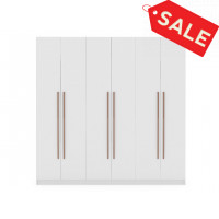 Manhattan Comfort 107GMC1 Gramercy Modern Freestanding Wardrobe Armoire Closet in White